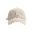 thumbnail image 2 of UTSJKR Mens Letter Embroidery Soft Crown Baseball Cap with Curved Brim for Daily Office Commute Road Trip Neighborhood Jog Adjustable Sweatband Anti-UV Sports Hat Beige, 2 of 9