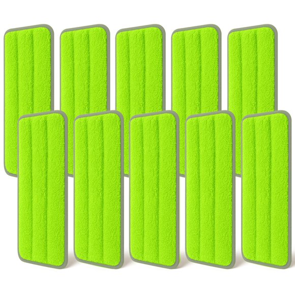 10 Pcs Tampons de Rechange pour Vadrouille, Compatibles avec Rinse 'n Wring Mop Tampons de Vadrouille Universels Recharges de Tête de Vadrouille Lavables Vadrouille Humide, Com