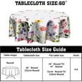 thumbnail image 4 of Spring Flowers Tablecloth Butterfly Floral Round Tablecloth 60 Inch Summer/Spring Table Cloth for Farmhouse Kitchen Decor Polyester Fabric Spring Table Cover for Holiday Party Outdoor Camping, 4 of 6