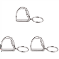 thumbnail image 1 of 3Pcs Simple Elegant Design Western Stirrup Keychain Key Ring Hanger Tool for Men Women Bag Decoration Equestrian, 1 of 8