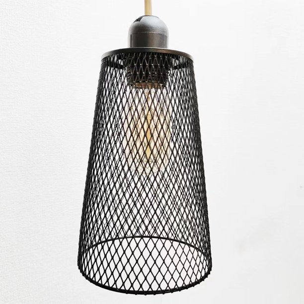 Lámpara de araña de hierro con forma de malla hueca, sencilla, geométrica, para restaurante, tienda de té con leche, hogar