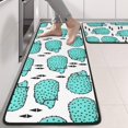 thumbnail image 2 of Kitchen Rugs Sets Of 2,Cute Green Hedgehog Anti Fatigue Kitchen Mat Rugs Non Slip Washable,Decorative Kitchen Floor Mats for Kitchen,Sink,Laundry,17"x47"+17"x47", 2 of 5