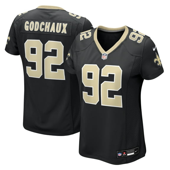 Women's Nike Davon Godchaux Black New Orleans Saints Team Game Jersey