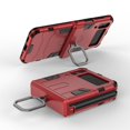 thumbnail image 6 of SaniMore for Samsung Galaxy Z Flip 4 6.7" 2022 Case, Heavy Duty Protective Shockproof TPU Bumper Rugged PC Backplane 360° Rotating Kickstand/Holder Thin Lightweight Magnetic Car Mount Case, Red, 6 of 13