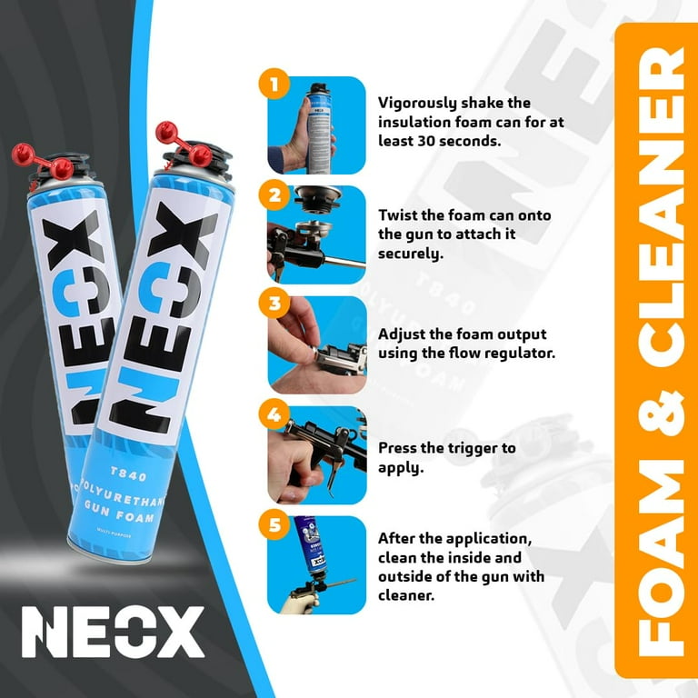 スーパーセルn25ml×30本とスプレーガンNEOのセット Neox Spray Foam Insulation Kit - Closed Cell, 24x 29.6 Oz Cans