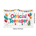 thumbnail image 2 of Colorful Theme Happy Birthday Banner For Kids Party Teenage Celebration Indoor Decoration, 2 of 7