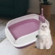 thumbnail image 3 of Cajas de arena para gatos Gatos de interior Cama para gatos Bandeja de arena Marco desmontable Anticonejo Rosa, 3 of 9