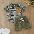thumbnail image 6 of Boy Outfits Boys Summer Short Sleeve Comouflage Prints Pocketed Tops Shorts Set Boy Clothes Camouflage 18 Months-24 Months, 6 of 7