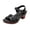 Black, variant on Low Chunky Heels for Women dressy Wedge Platform Sandals summer Casual Footwear with Adjustable Straps Navy 9