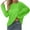 Green, variant on Womens Tshirts Y2K Sheer Mesh Knit Loose Fit Crew Neck Long Sleeve Summer Daily Beach Hollow Out Chic Top