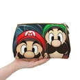 thumbnail image 3 of Saiise Mario Print Makeup Bag PU Leather Travel Makeup Bag Organizer Makeup Pouch, Portable Cosmetic Bags for Women,Cute Make Up Bag for Travel Size Toiletries Accessories Brushes, 3 of 7