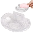thumbnail image 2 of Dienrx Acrylic Soap Dish With Draining Rack, Transparent Waterproof Holder, Non-Slip Bathroom Accessory, Kitchen Countertop Tray, 2 of 7