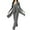 Grey, variant on VBARHMQRT Female Dressy Pant Suits Plus Size Womens Fashion Casual Long Sleeve V Neck Irregular Two Piece Set Black Pants Suit for Women Dressy Plus Size Pants Set Women Plus Size