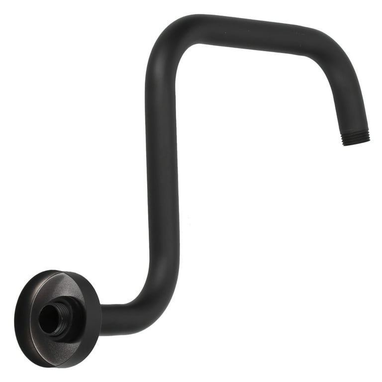 Black Bathroom Gooseneck Shower Arm Wall Mounted Shower Accessories Without  Head