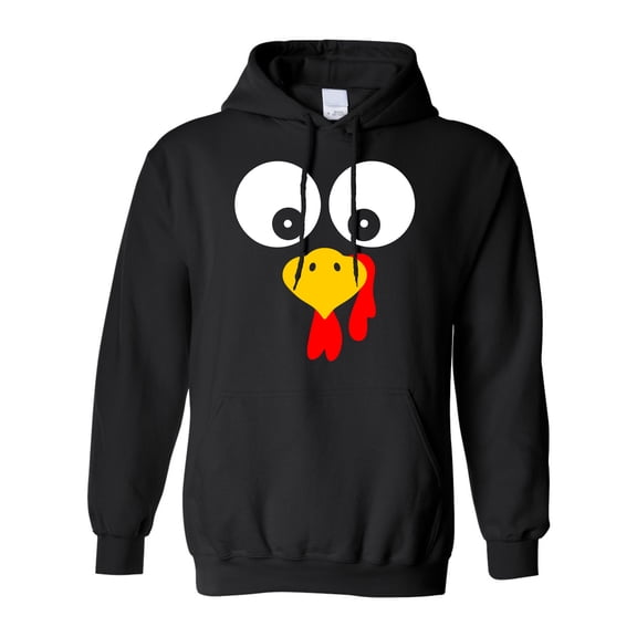 Adult Turkey Face Funny Thanksgiving Costume Sweatshirt Hoodie