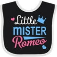 thumbnail image 3 of Inktastic Little Mister Romeo Boys Baby Bib, 3 of 4