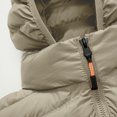 thumbnail image 6 of Riecok Quilted Vest for Men Sleeveless Detachable Hood Zip up Jackets Solid Casual Winter Outerwear with Pockets Khaki M, 6 of 7