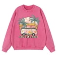 thumbnail image 3 of Sudadera con capucha vintage desgastada para hombre, con texto "Let's Get Away, Take The Bus, Go On Vacation", de algodón, informal, holgada y de gran tamaño, 3 of 4