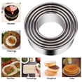 thumbnail image 4 of 5-Piece Stainless Steel Round Cookie Biscuit Cutters Set, Graduated Sizes for Pastries, Dough, Doughnuts, 4 of 5