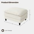 thumbnail image 2 of COPIAE Ottoman for Modular Sectional Sofa, Ottoman Seat for Convertible Sectional, Single Sofa Couch for Living Room, Bedroom, Apartment, Corduroy, Beige, 2 of 13