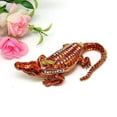 thumbnail image 6 of Crocodiles Shaped Jewelry Box With Secure Lock Portable Storage for Earrings Necklaces Rings Alloy Craftsmanship, 6 of 7