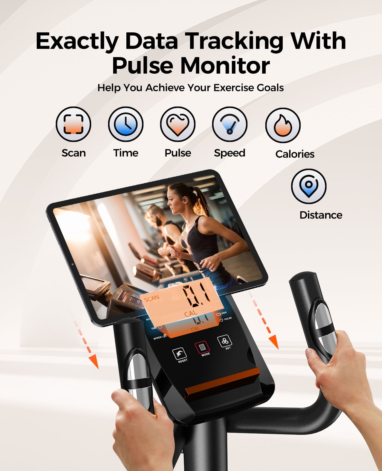 Elliptical Machine for Home Use Elliptical Exercise Machine Silent Magnetic Elliptical Training Machines LCD Monitor