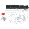 thumbnail image 2 of Surtido de ganchos para tablero perforado, 114 piezas Surtido de ganchos para tablero perforado Juego de ganchos para tablero perforado Surtido de accesorios para ganchos para tablero perforado Diseñ, 2 of 12