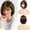 brown, variant on Women Short Straight Bob Wig Side Part Side Bangs Heat Resistant Synthetic Hair