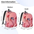 thumbnail image 2 of Saiise Flamants Roses Cool Imprimé Scène Sac à Dos pour Ordinateur Portable - Bretelles Réglables, Résistant à l'Eau, Grande Capacité, Design Élégant, Unisexe pour École, Bureau, Voyage-Petit, 2 of 5