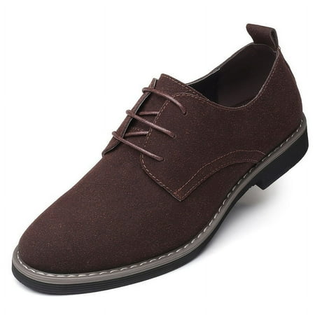 

Men s Faux Suede Business Formal Wedding Derby Shoes Lace-up Front Dress Shoes For Men Black Tie Optional Events