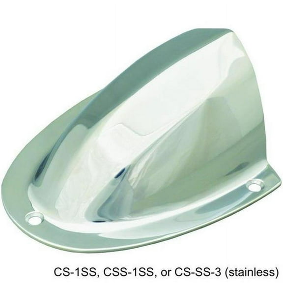 T-H Marine Supplies CSS-1SS-DP 1.62 x 1.5 x 0.43 in. Stainless Steel Clam Shell Vent - Set of 2