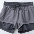 thumbnail image 6 of CZHQWE Girls Cheer Shorts Volleyball Shorts Girls 10-12 Girls Athletic Shorts With Zipper Pockets High Waisted Running Shorts Soccer Gym Sports Active Short For Kids Grey 6-8 Years, 6 of 8
