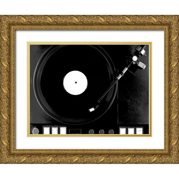 Sophie 6 24x19 Gold Ornate Wood Framed with Double Matting Museum Art Print Titled - Turntable