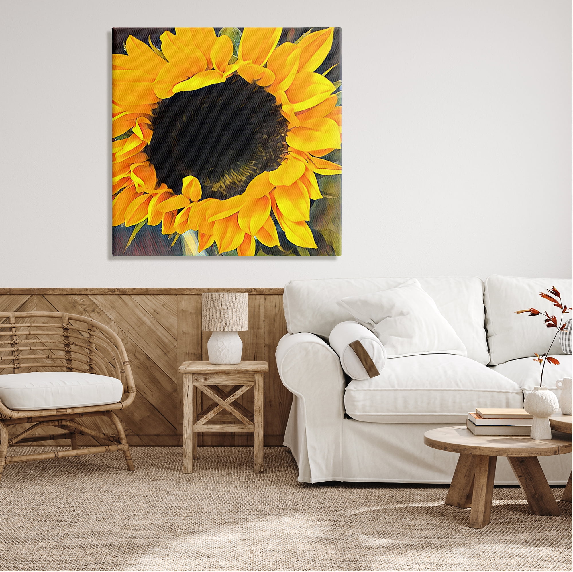Stupell Industries Bold Yellow Summertime Sunflower Close Up Blossom Graphic Art Gallery Wrapped Canvas Print Wall Art, Design by unknown