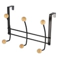 thumbnail image 7 of Over The Door Hook Rack Black Finish with 6 Natural Wooden Ball Ends, 7 of 7