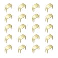 thumbnail image 1 of Unique Bargains 20Pack Zipper Stoppers, #3 Top & Bottom Stops for Rescue Repair, Light Golden, 1 of 6