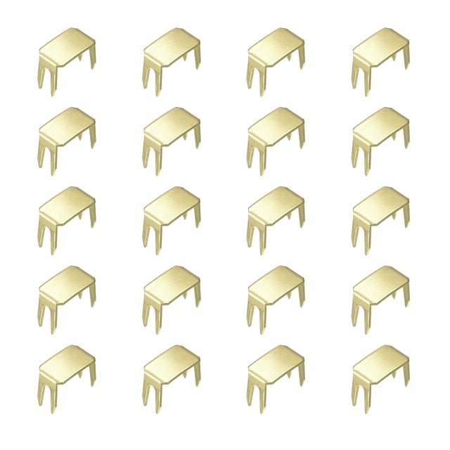 Unique Bargains 20Pack Zipper Stoppers, #3 Top & Bottom Stops for Rescue Repair, Light Golden