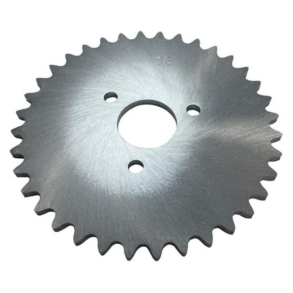 36 Tooth #35 Chain Sprocket - Aluminum - 1" Bore - 1.687" Bolt Circle - P5256 - 3 Bolt Mounting - Industrial Drive Sprocket