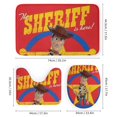 thumbnail image 3 of Juego de 4 cortinas de ducha decorativas para el hogar de Toy Story, kit de accesorios con alfombra antideslizante, tapa de inodoro y tapete de ducha, cortina de ducha impermeable con 12 ganchos, 3 of 8