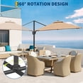 thumbnail image 4 of EastVita 10 Ft Square Patio Umbrella Outdoor Cantilever Umbrella 360 Degree Rotatable UV Protection Roman Umbrella For Pool Patio Garden Tan, 4 of 5