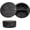 Black, variant on Kerixi Marble Salt Cellar with Two Compartments Salt Box with Swivel Lid for Storing (Gray white)