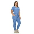 thumbnail image 2 of Monarch Uniforms Stretchy Scrubs Women's Jogger Scrub Set In Regular and Petite Jogger Scrubs with Tuck-In Top for Women, 2 of 5