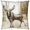 thumbnail image 2 of Mercana Northstreet II 18 x 18 Brown Fabric Moose City Crossing Pillow Cover, 2 of 2