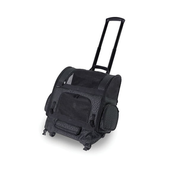Gen7Pets RC2000 Roller-Carrier Pet Carrier - Black Geometric