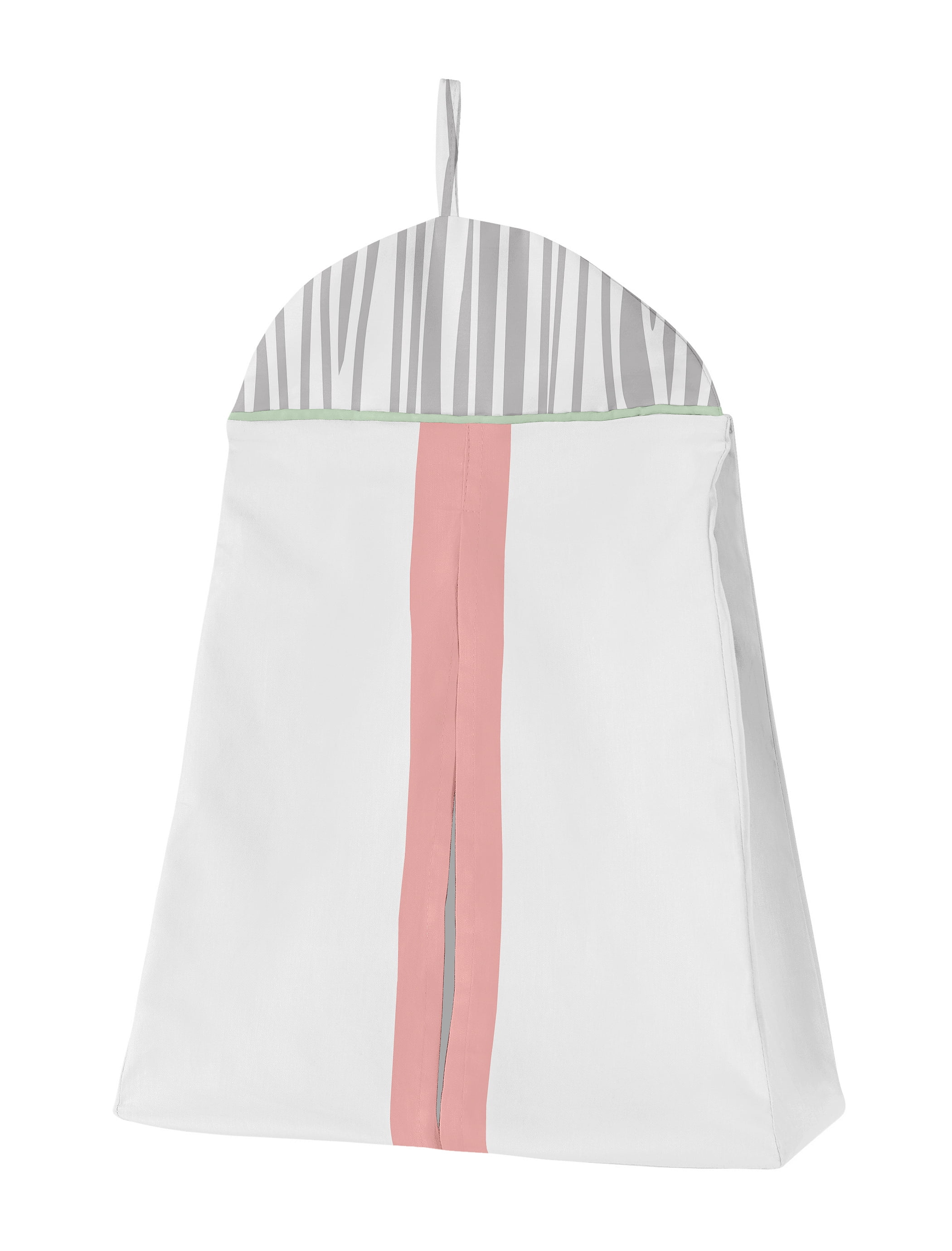 Sweet Jojo Designs Woodsy Coral Green and Grey 4 Piece Crib Bedding Set