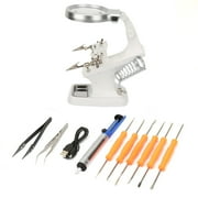 360 Workbench Helping Hand 3X /4.5X Magnifying Glass with Adjustable Clips for Soldering Work