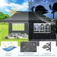 thumbnail image 2 of SANOPY 10' x 20' EZ Pop up Canopy Party Tent, Outdoor Event Instant Gazebo with 6 Removable Sidewalls for Camping Wedding Picnic, Gray, 2 of 10