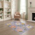 thumbnail image 2 of ODIKA 4'x6' Lavender Floral Elegance with Pastel Washable Area Rug Charming Spring Garden Motif, Serene Decor Accent Pet Friendly, Non-Shedding for Bedroom, Reading Nook, 2 of 7
