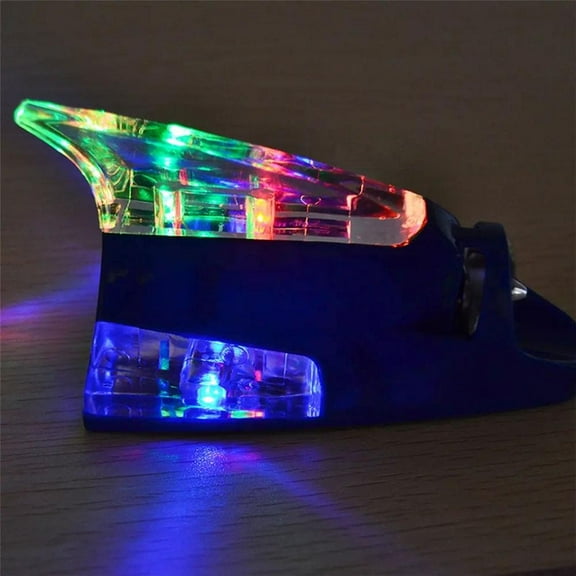 QHUDLV LED Lights Car Truck,Wind Power Shark Fin Roof Antenna, Aerial Warning Lamp for Vehicle