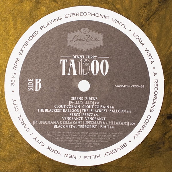 Denzel Curry - Ta13oo - Metallic Marble Colored Vinyl - Music & Performance